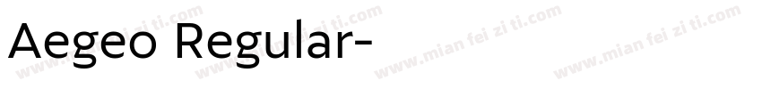 Aegeo Regular字体转换